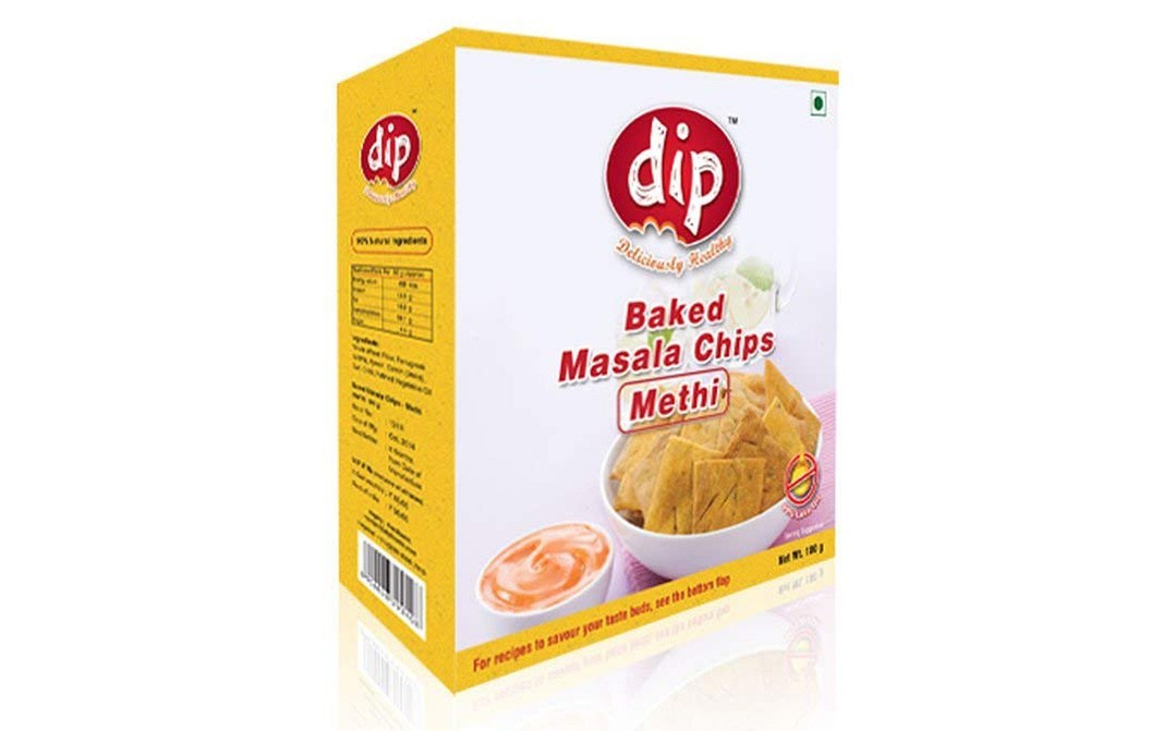 Dip Baked Masala Chips (Methi)   Box  180 grams